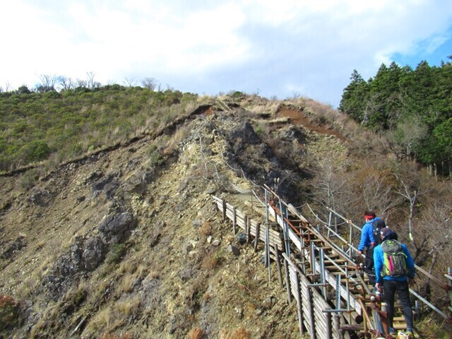 新大日直下の急登