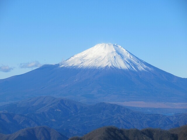 天王寺尾根から眺める富士山の景色