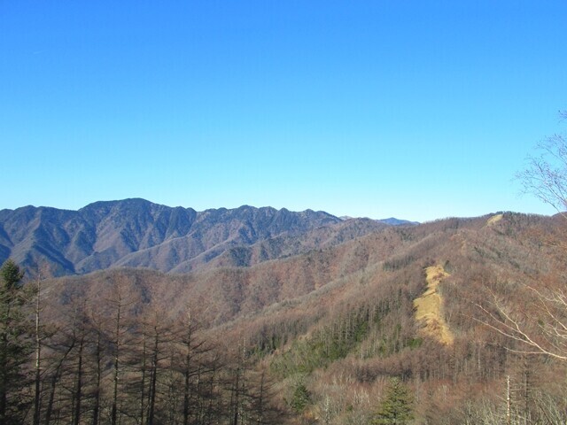 鴨沢ルートから見る奥秩父主脈縦走路