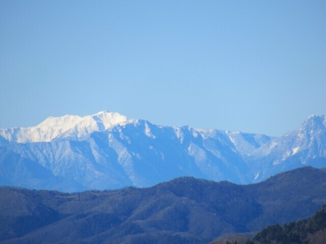 鴨沢ルートから南アルプス仙丈ヶ岳景色
