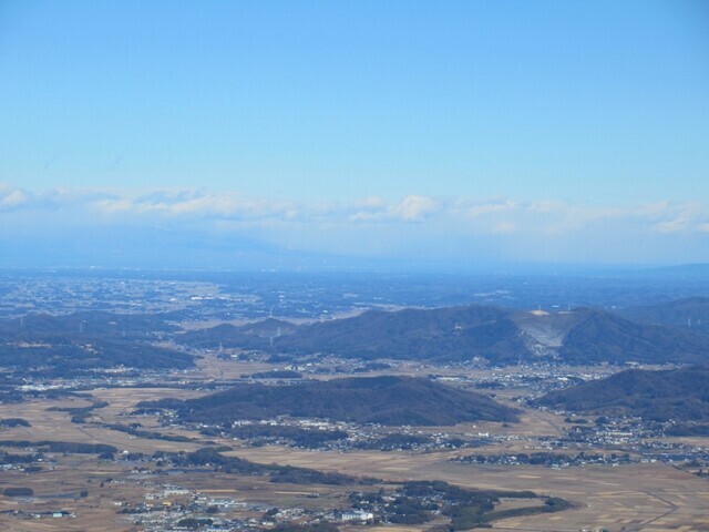 筑波山の山頂付近からの景色