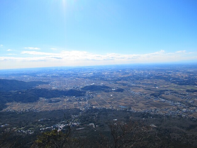 筑波山男体山山頂からの景色