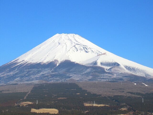 愛鷹山方面から見る富士山景色