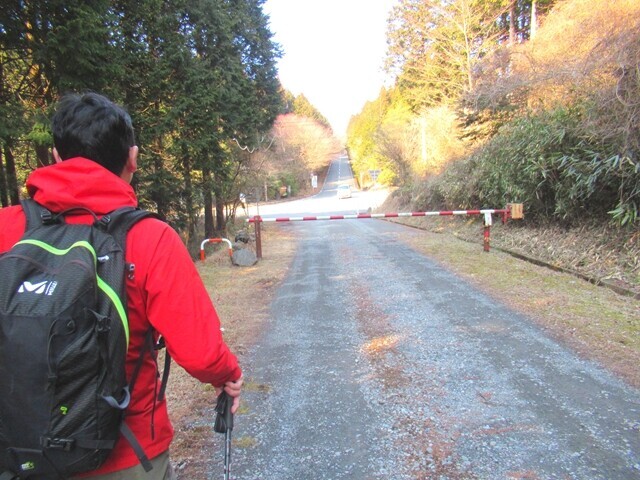 勢子辻登山口の林道