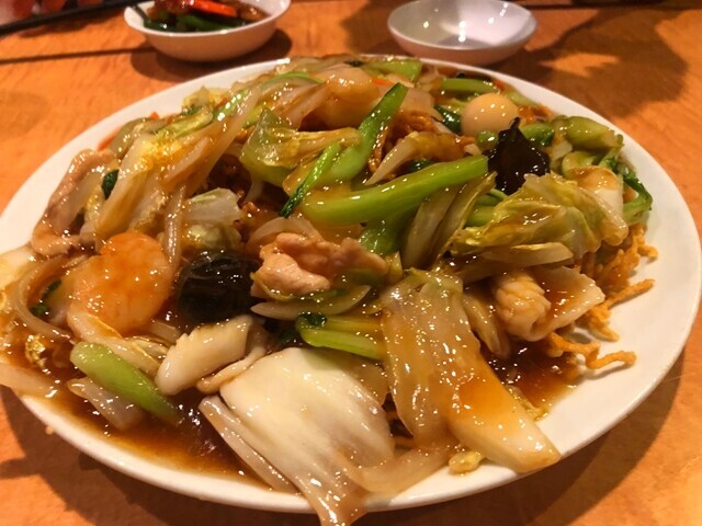 キャンプ終了後に寄った中華料理店