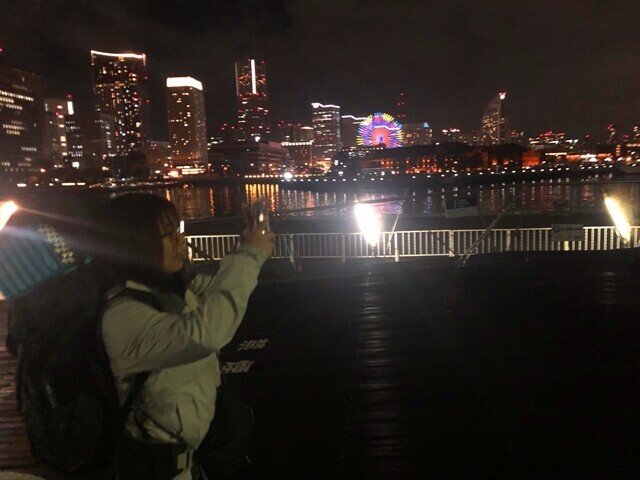 伊豆大島へのキャンプ場参加者