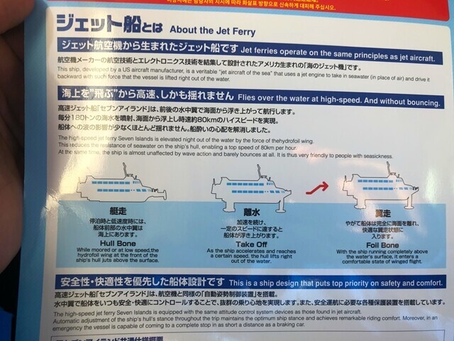 ジェット船はシートベルトの着用が義務付けられている