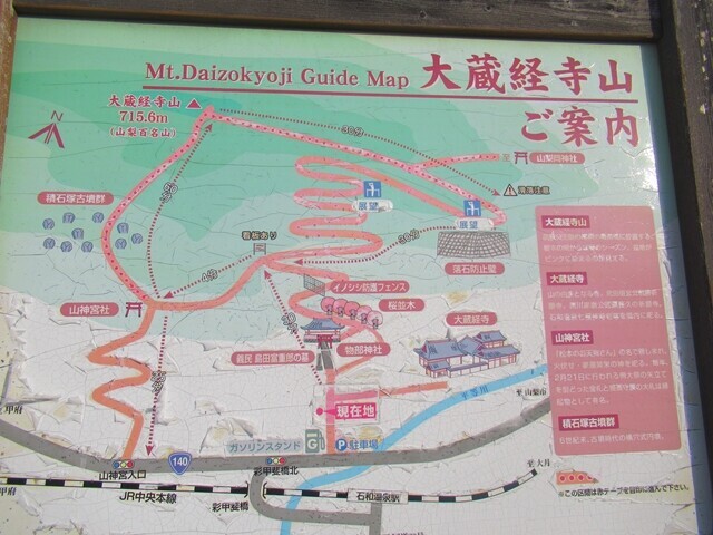 大蔵経寺山への登山ルートの詳細