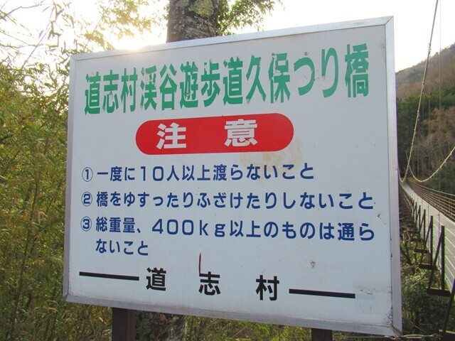 久保吊り橋の長さと高さの概要