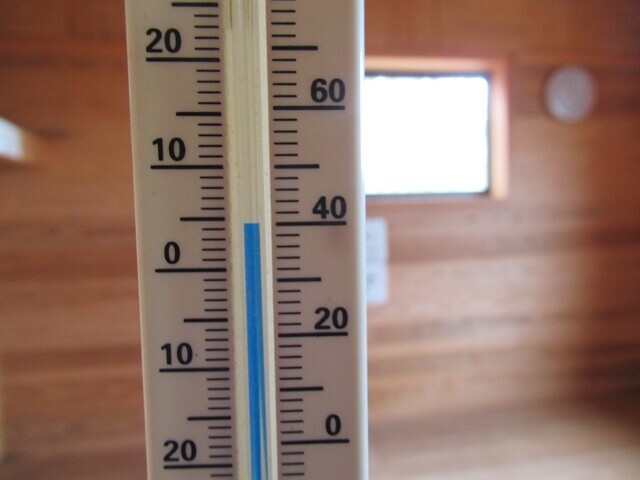 加入道避難小屋の気温