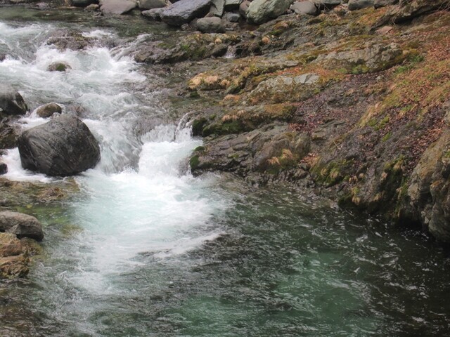 紅椿の湯の近くの川