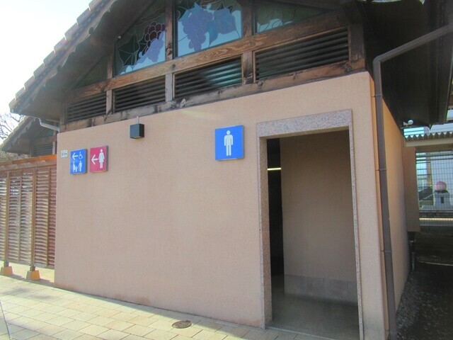 棚山登山で利用した山梨市駅のトイレ