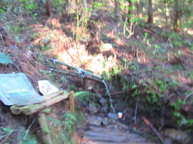 ダイトレチャレンジ登山ルート上の水場
