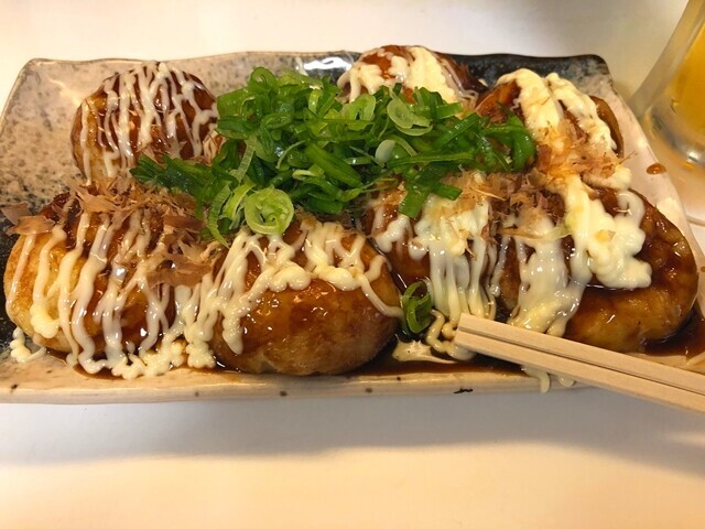 たこやきぽちで注文したたこ焼きＡセットの内容