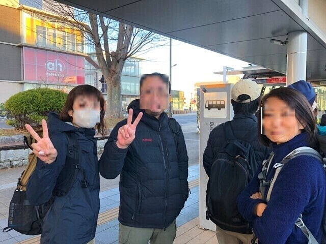 つくば駅で合流した登山仲間