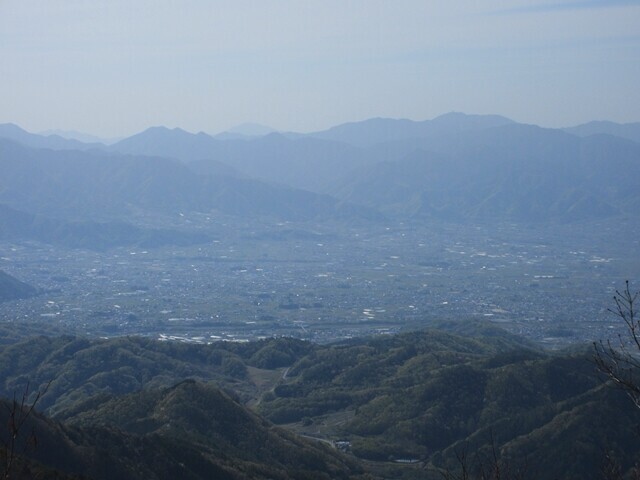 大展望からの甲府市街の景色