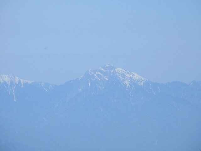 小楢山登山中の甲斐駒ヶ岳登山