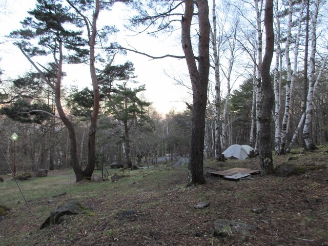 蓼科山への登山の拠点として利用した夢の平キャンプ場