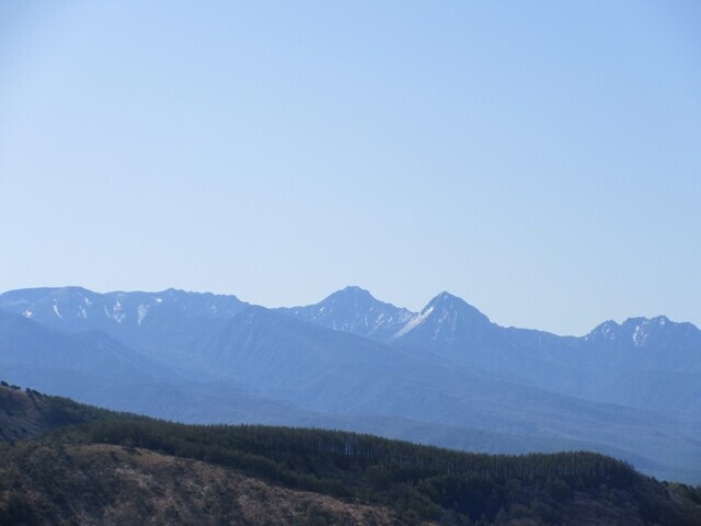 霧ヶ峰からの八ヶ岳の山々遠望