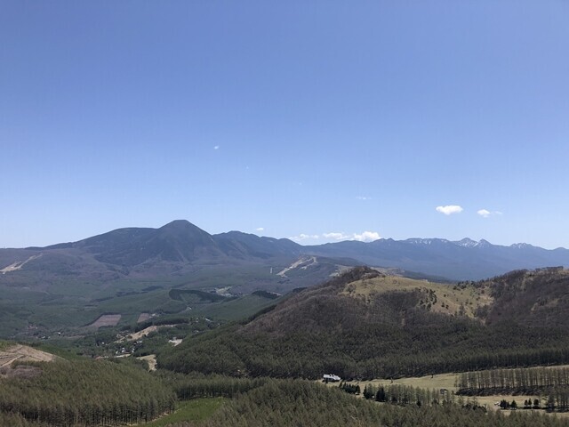 北の耳から蓼科山、南部八ヶ岳の景色