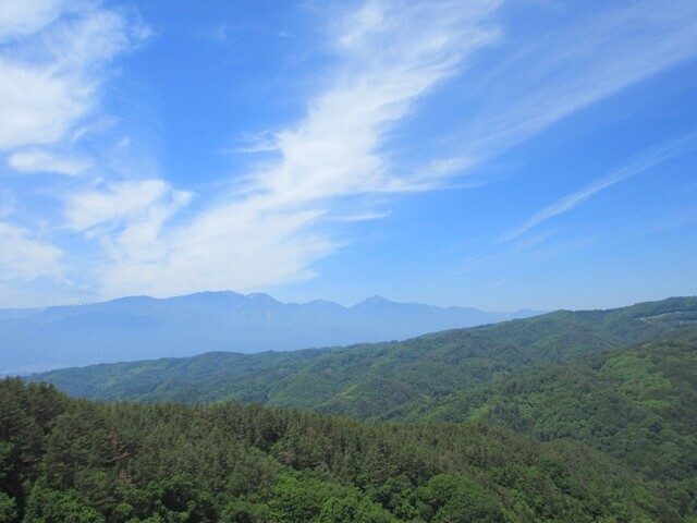 白山展望台からの南アルプスの景色