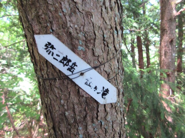 仙娥滝廃道ルートの道標