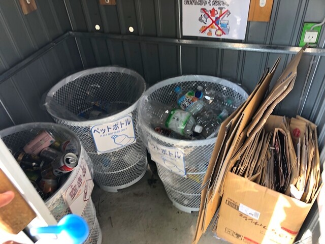 昇仙峡オートキャンプ場のゴミ捨て場