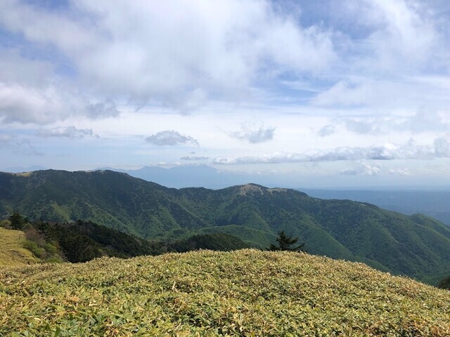 美ヶ原の茶臼山の山頂からの景色