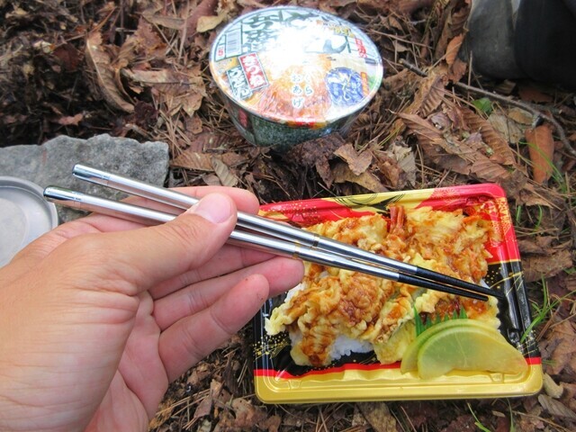 キャプテンスタッグ登山用箸のサイズ感