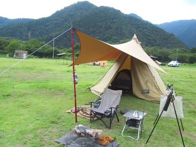 購入したクレイモア扇風機V1040をキャンプで使ってレビューの様子