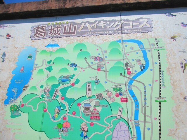 葛城山周辺のエリアマップ