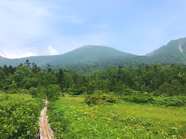 岩手山登山の様子