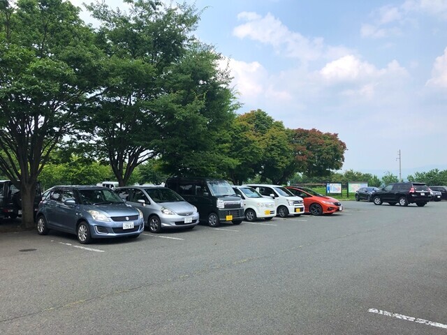 ユートランド姫神の大きな駐車場