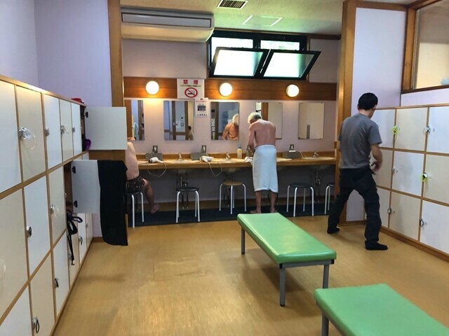 ユートランド姫神の脱衣場の様子
