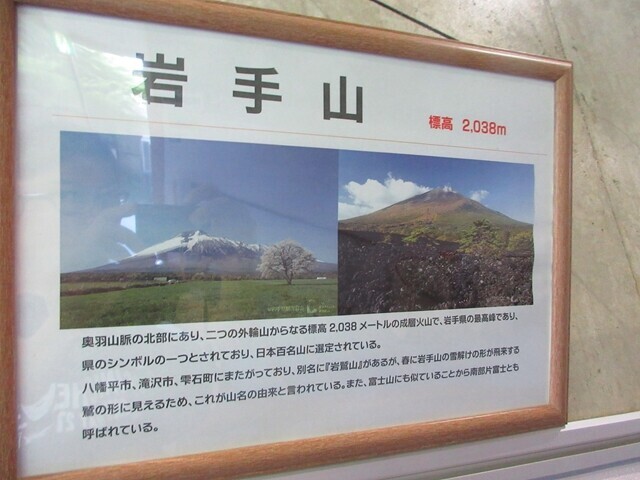 岩手山の説明書き
