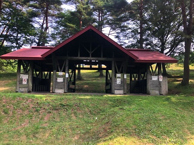 岩手県の無料キャンプ場一本杉園地キャンプ場の水場（炊事場）