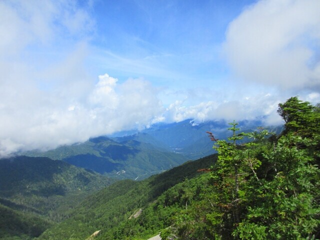 綺麗な景色を見せてくれた平湯尾根