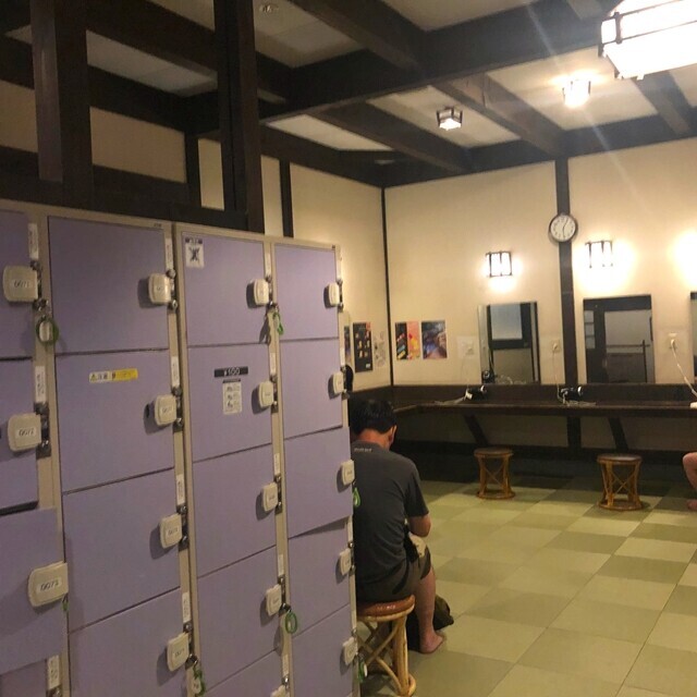 平湯の森日帰り温泉の男湯のロッカー