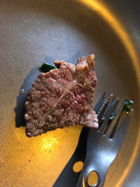 白根御池小屋で作った焼肉