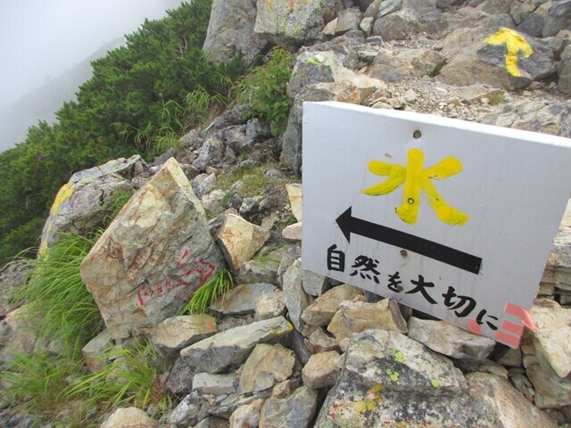 農鳥小屋の水場の入口