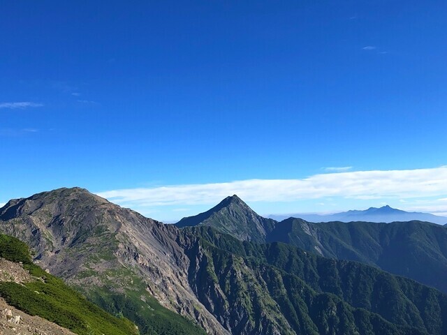 白峰三山制覇の様子