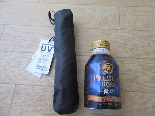 登山用日傘エバニューのサイズ感