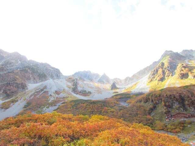 涸沢カールの紅葉の様子