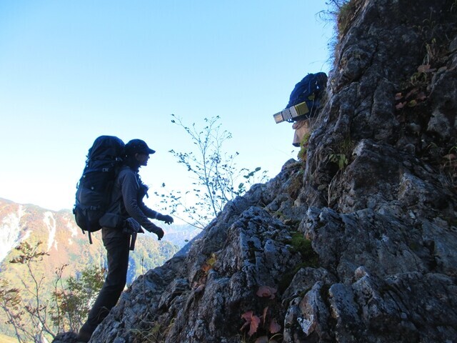 パノラマコース涸沢は悪路