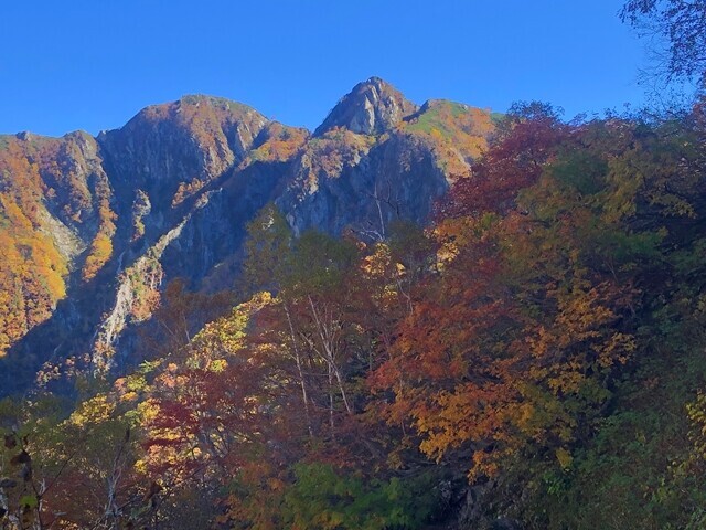 遠くに見えているのが屛風の頭