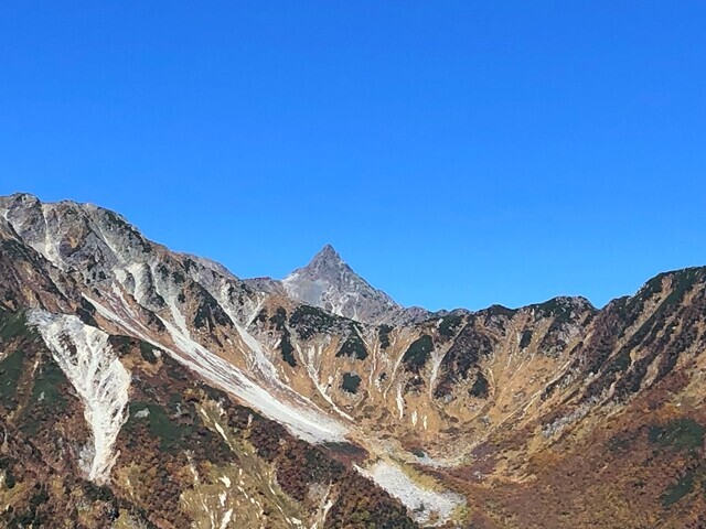パノラマコース涸沢からんの槍ヶ岳遠望の絶景