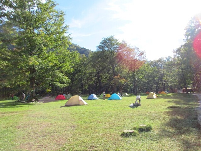徳澤園のテント場の様子