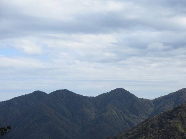 丹沢主脈縦走日帰り登山中の丹沢三峰景色