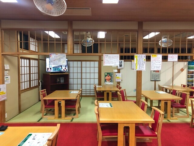 せせらぎの湯松本のお食事処