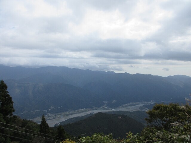 身延山ロープウェイ駅からの景色